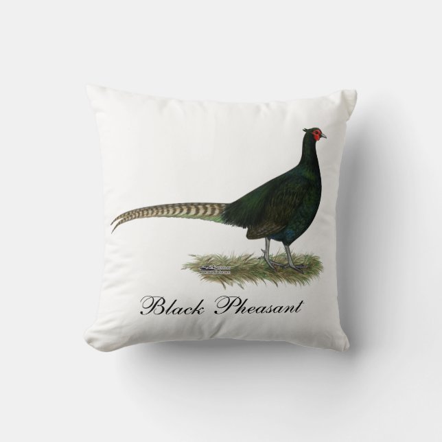 Svart tupp för Pheasant Kudde (Framsida)
