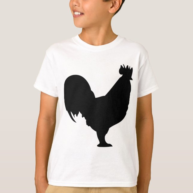 svart tuppsymbol tee shirt (Framsida)