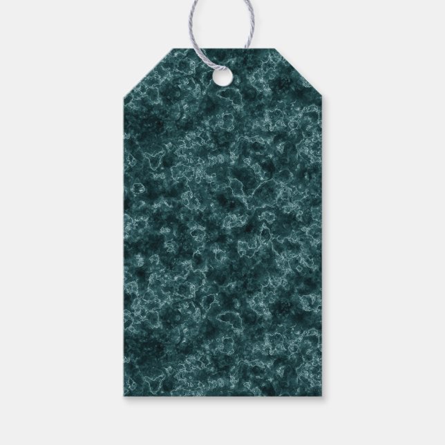 Svart turkos marmor presentetikett (Framsidan)