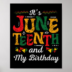 Svart tusendel Måndag födelsedag den 19 juni Poster