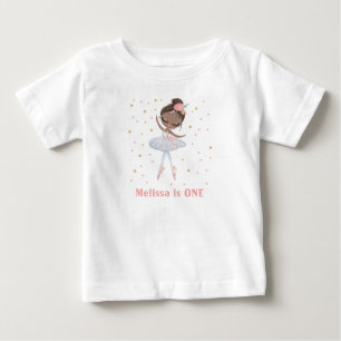 Svart Tutu Balettdansös Första eller Valfri Födels T Shirt