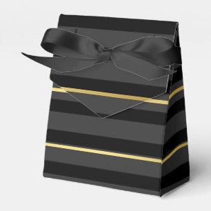 Svart Tuxedo-Grått-Wide Rand Guld-formeln Presentaskar