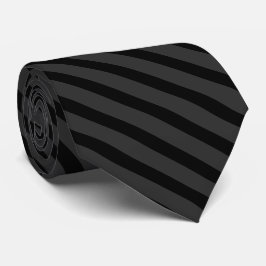 Svart Tuxedo Rand-Grått-kol-format Slips