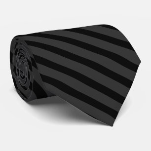 Svart Tuxedo Rand-Grått-kol-format Slips