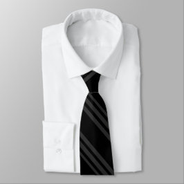 Svart Tuxedo Rand-Grått-kol-format Slips