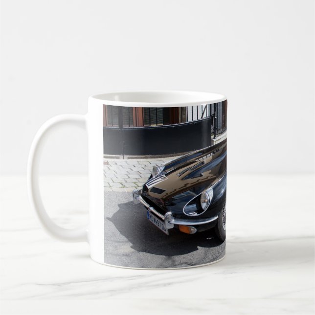 Svart typ för jaguar E Kaffemugg (Vänster)