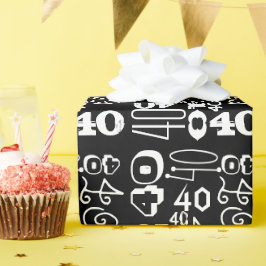 Svart typografi, 40:e födelsedag presentpapper