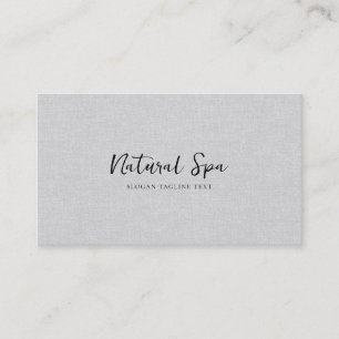 Svart typografi av Light GrayLinen Struktur Visitkort