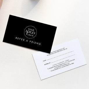 Svart typografi för chic Hänvisa till Logotypen Fr Rabattkort