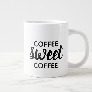 Svart typografi Kaffe Sött kaffe Kaffeälskare Jumbo Mugg