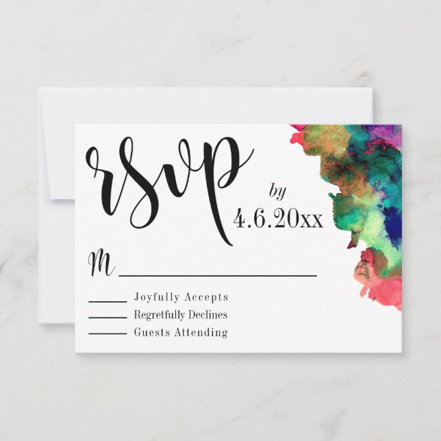 Svart typografi med färgstark OSA av vattenfärgsfä (Framsida)