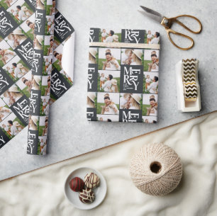 svart typografi med flera fotomoderna eleganter presentpapper