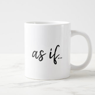 Svart typografi som om det vore nyttigt jumbo mugg