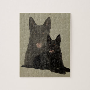 Svart tysk herdehund - GSD Pussel