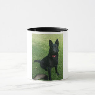 Svart tysk herdekaffemugg mugg