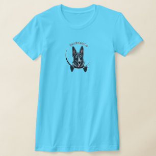 Svart tysk logotyp för herde IAAM T-shirt