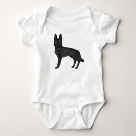 Svart tysk shepherd serieteckning GSD hundillustra T Shirt