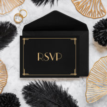 Svart Underbart Gatsby Art Deco-Bröllop OSA