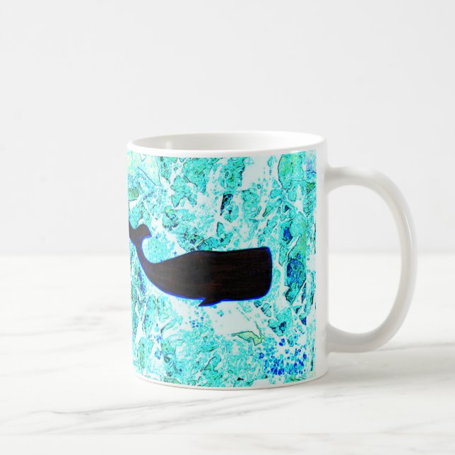 Svart undervattensvalar kaffemugg (Höger)