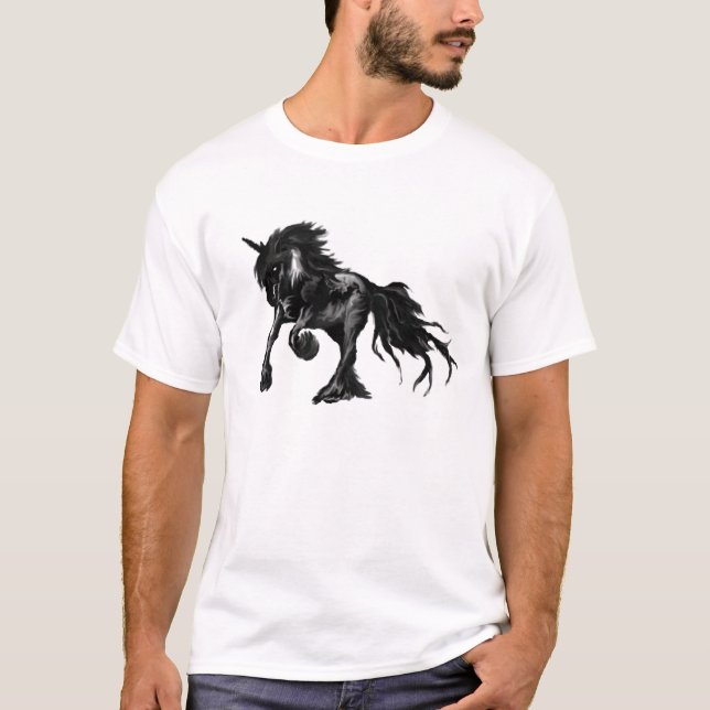 Svart unicorn t-shirt (Framsida)