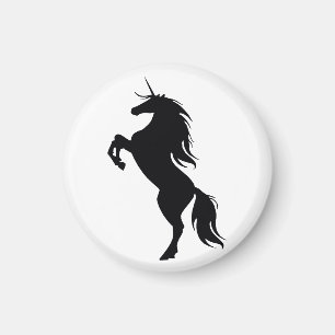 Svart UnicornSilhouettemagnet Magnet