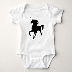 Svart UnicornSilhouetteranka T Shirt