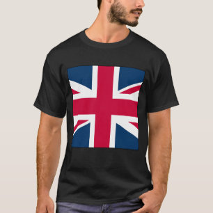 Svart Union Jack T-shirt stor fyrkantig version
