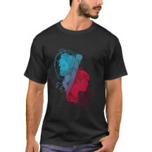 Svart unisex kortärmad t-shirt med Sam Winchester