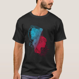 Svart unisex kortärmad t-shirt med Sam Winchester