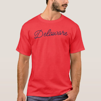Svart University of Delaware kursiv EST 1743 T Shirt