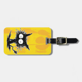 Svart Unkempt kattunge GabiGabi Bagagebricka