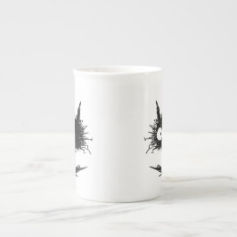 Svart Unkempt kattunge GabiGabi Benporslin Mugg