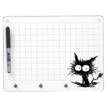 Svart unkempt Kitten Gabi Grid White