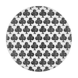 Svart, uppspelningskortssymbol Klubb Shape Lino Kl