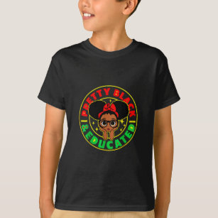 Svart utbildad svart historik Kids Girls 18:e T Shirt