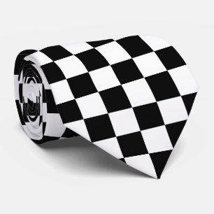 Svart utcheckad slips