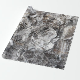 Svart utjämnad Quartz Wrapping Papper Presentpapper