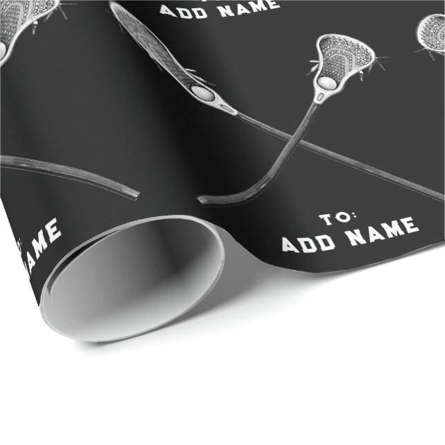 Svart utmatning av Lacrosse Sports Presentpapper (Rullad Hörn)