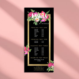 Svart utökning av skönhetstecken för Blommigtar Reklamkort