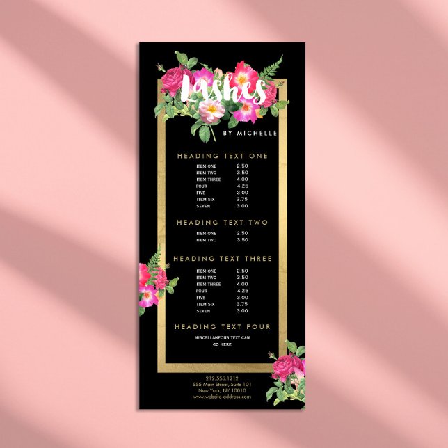 Svart utökning av skönhetstecken för Blommigtar Reklamkort (Skapare uppladdad)