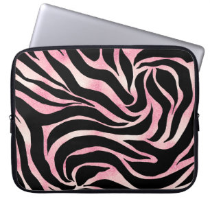 Svart utskrift av elegant Ro vid Glitter Laptop Fodral