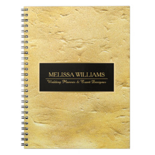 Svart utskrift av Pail Guld Struktur Anteckningsbok