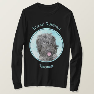 Svart utskrift av ryska terrier - Cute Original Hu T Shirt