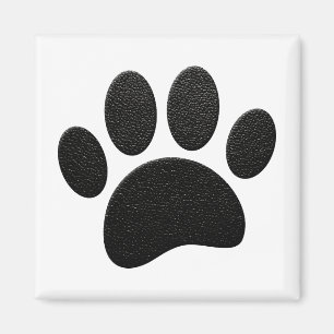 Svart utskrift av Struktur Hund Paw Magnet
