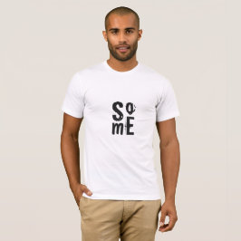 Svart utskrift av Typografi-Social-Coola T-shirt