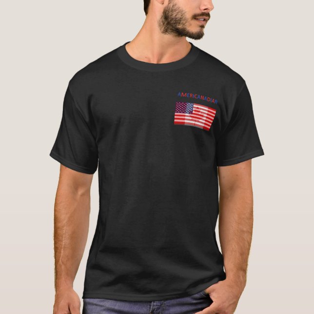 Svart utslagsplatsskjorta för AMERICANADIAN T-shirt (Framsida)