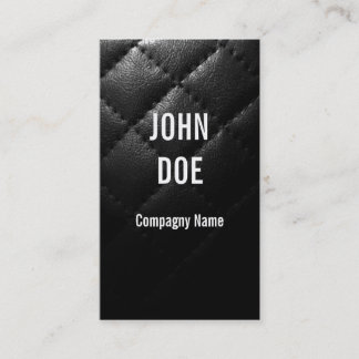 Svart vadderat läder visitkort