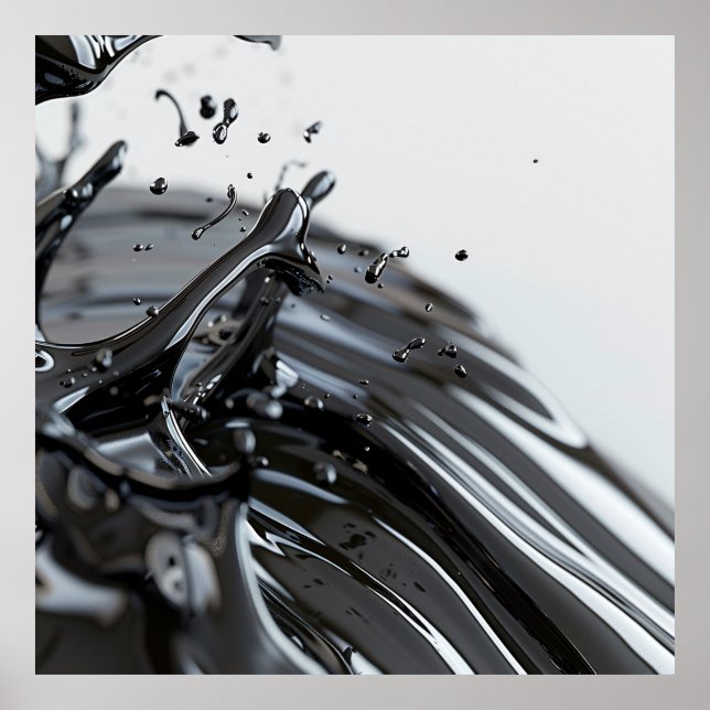 Svart vågfluiditet Poster (Framsidan)