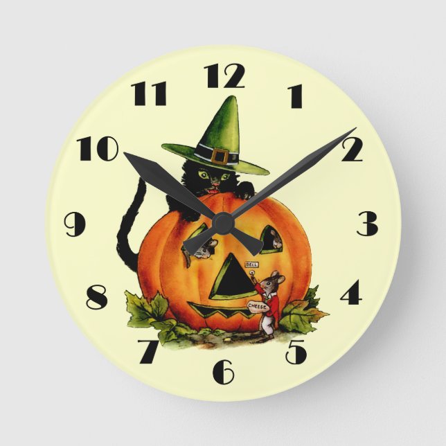 Svart väggklocka för vintage (Framsida)