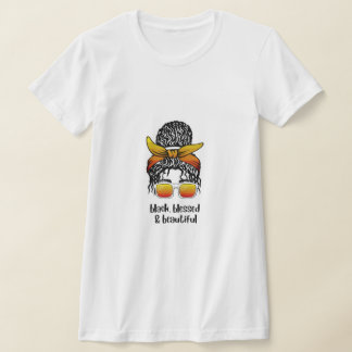 Svart välsignad & vacker kvinna T‑Shirt T Shirt